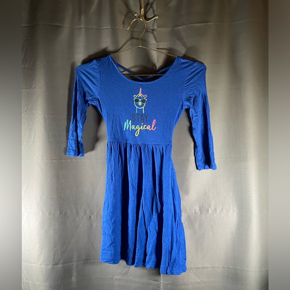Justice girls, blue magical, unicorn dress-size 10
